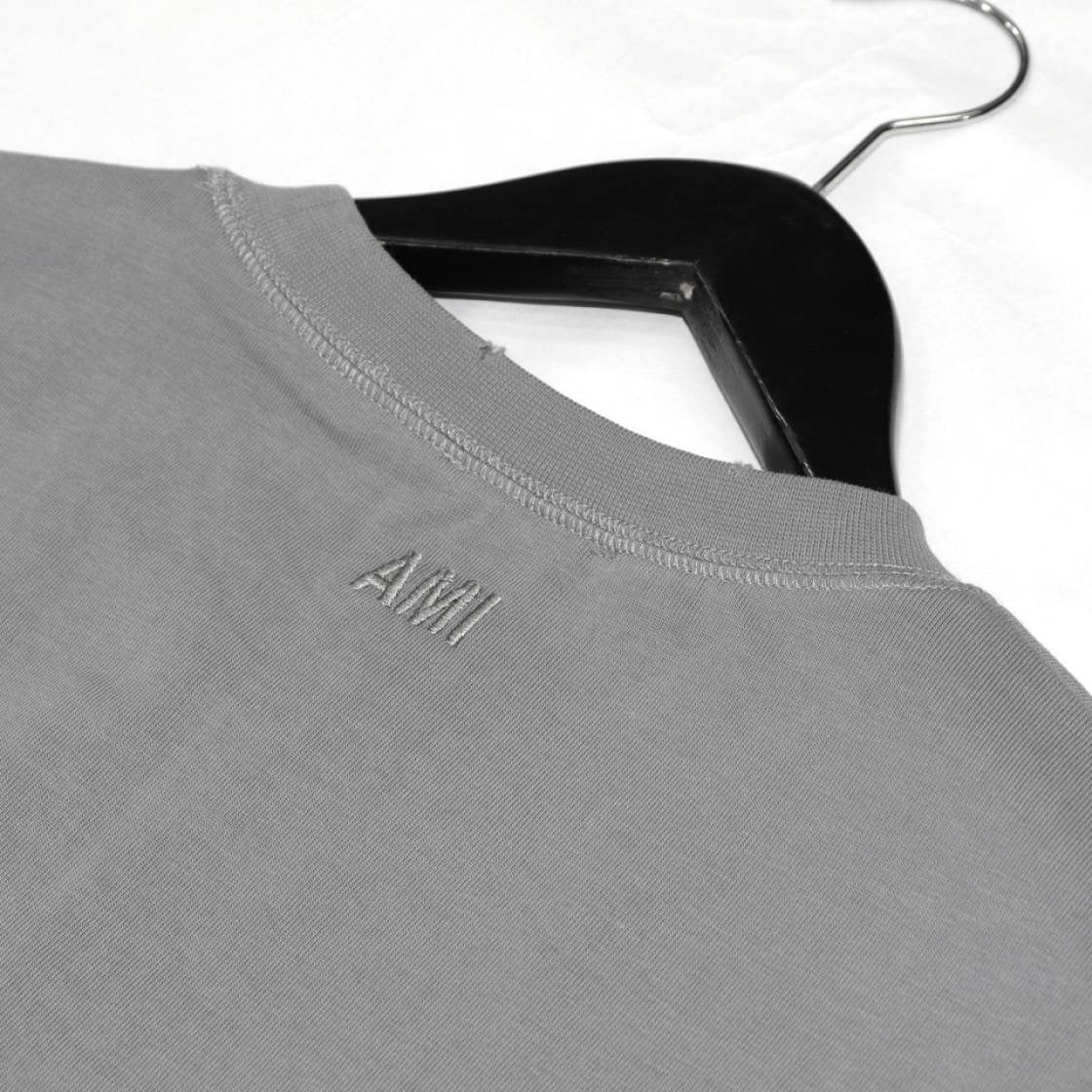 T-SHIRT GREY AMI PARIS